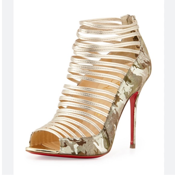 Christian Louboutin Shoes - Christian Louboutin Gortika Camo Strappy Heels 40